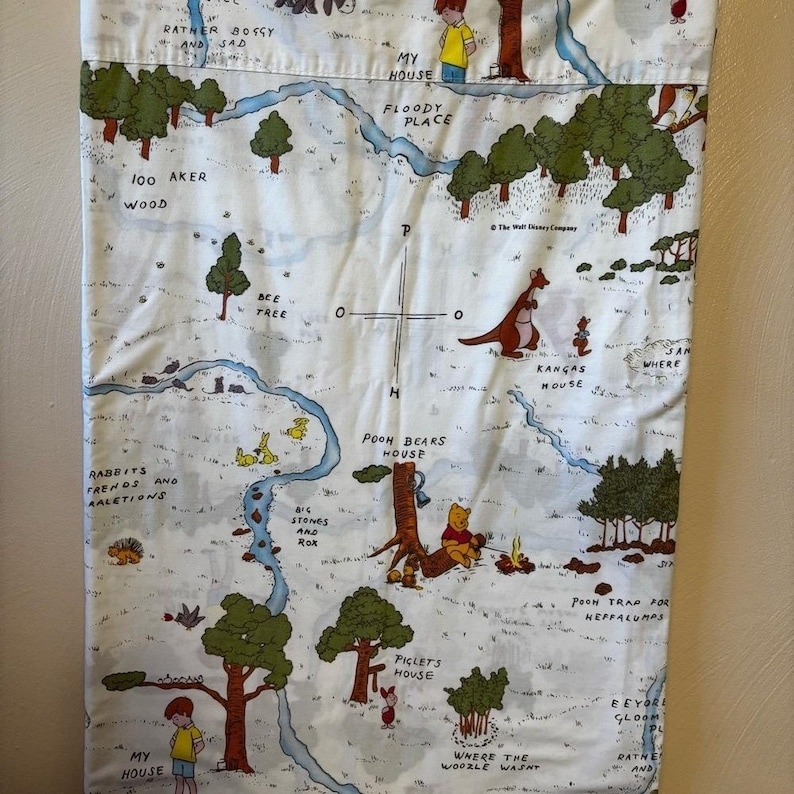 Vintage Walt Disney Winnie the Pooh Hundred Acre Woods Full Sheet Set ...