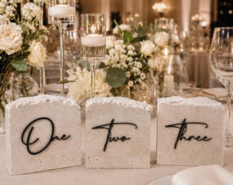 Wedding Table Numbers | Handcrafted Minimalist Reception Decor
