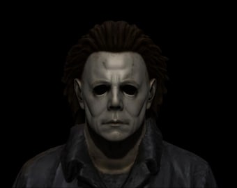Michael Myers-geïnspireerd Halloween-diorama (STL) | Geïnspireerd door horrorfilms | 3D-printbaar beeld | Digitale download