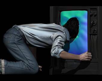 Analoge Nachtmerrie – Body Horror Televisie Diorama STL