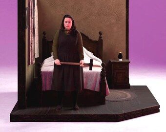 Psychologisch horrordiorama in STL-formaat | Scène voor cult-horrorverzamelaars | Printbaar 3D-beeld | Horrordecoratie voor de slaapkamer