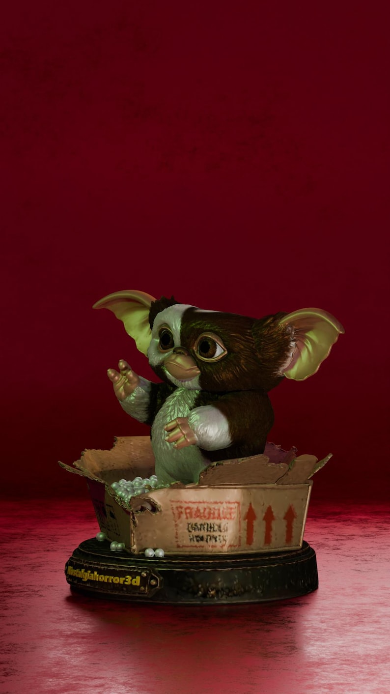 Paquete de archivos STL de bustos de Mogwai y Gremlin | Coleccionables imprimibles en 3D inspirados en películas de terror | Archivos de esculturas de fan art imagen 11