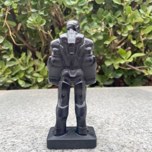 5.91" Obsidian Iron Man Carving|Marvel Superhero Crystal Statue|Iron Man Figurine Collectible with Grounding, Protection|Healing Crystal image 4
