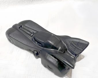 4'' handgesneden batmobiel beeldje van obsidiaan | Chakra Healing Bescherming Aarding Kristal Woondecoratie | Verzamelobject Batman-film superhelden