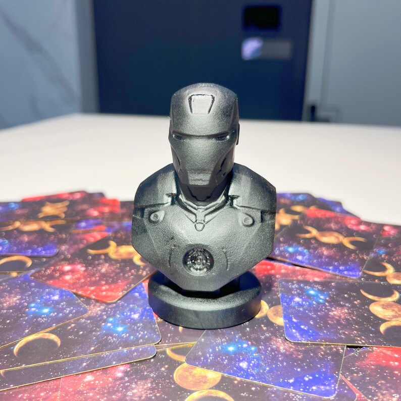 Obsidian Iron Man Statue | Hand-carved Crystal Iron Man Figurine , Marvel Collectible, Healing Transformation Protection Crystal Home Decor image 15