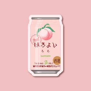 Japanese Momo Peach Sake Sticker