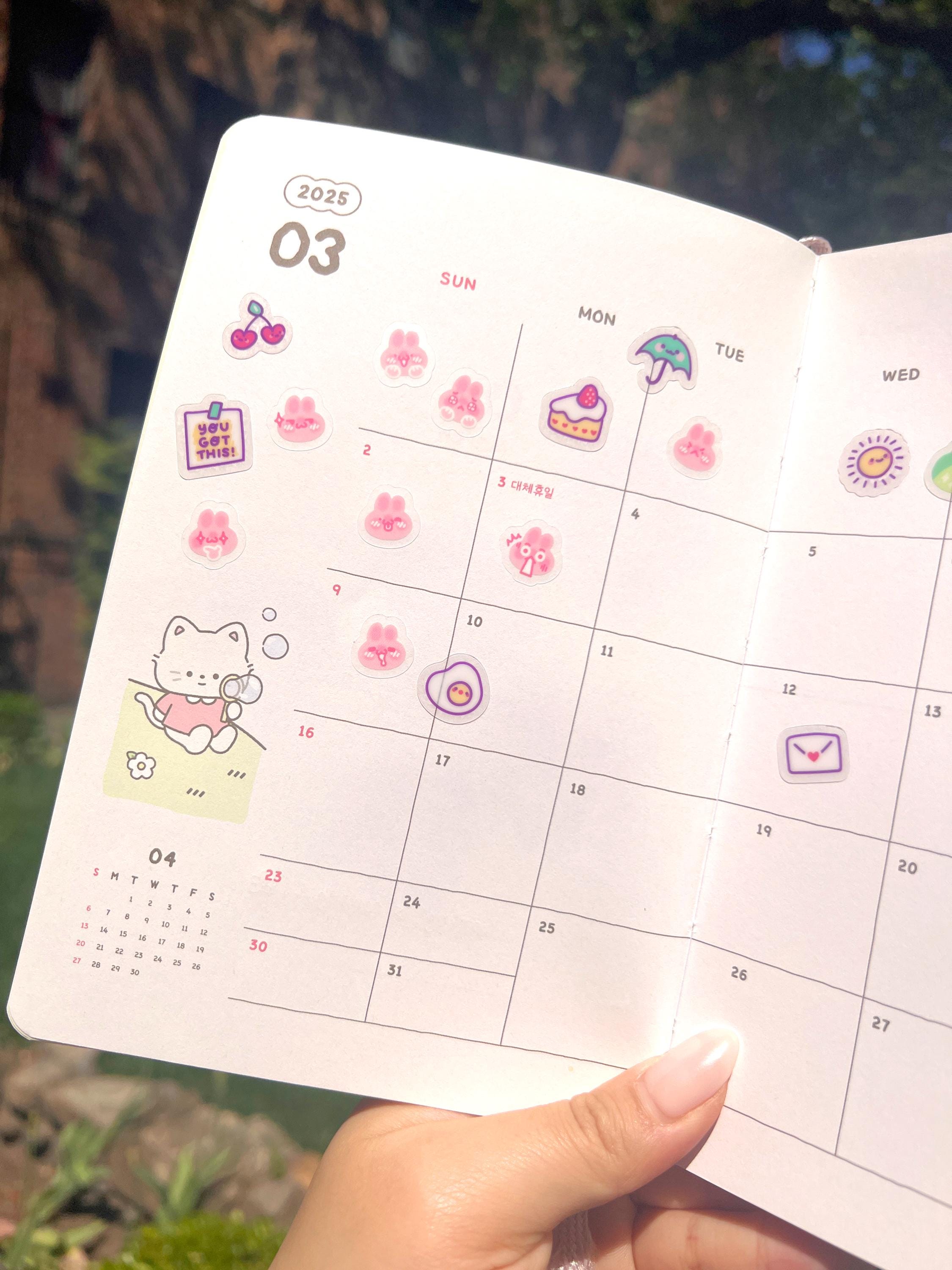 Kawaii Icons 4x6 Planner Clear Sticker Sheet - Etsy
