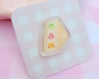 Animal Fruit Sando Acrylic Pin