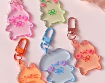 Bunny Frog Cat Dog Bear Gummy Keychains