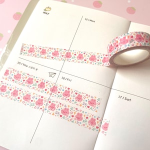 Bon Bon Pink Bunny Expressions-washitape