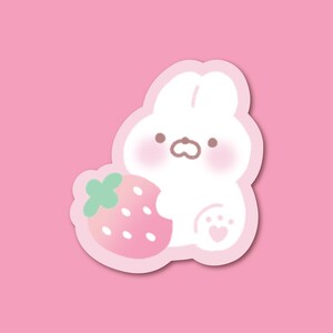 Strawberry Bunny Rabbit Sticker