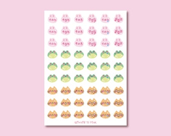 Animal Emotions 5x7 Planner Sticker Sheet