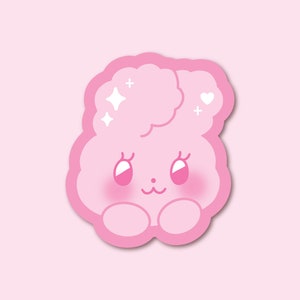 Kawaii Sparkle Pink Bunny Rabbit Sticker