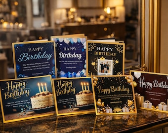 Birthday Card Editable Template | Canva, Personalized Gift (Digital Download)