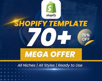 70+ Shopilly-Vorlagen | Responsives e-Handel Dropshipping Shop Design (Digitaler Download)