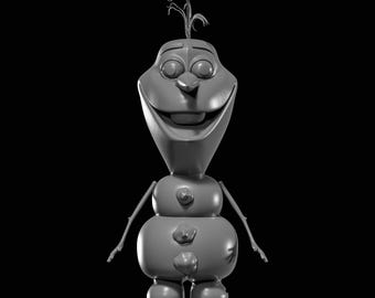 アナと雪の女王 オラフ 3D プリントモデル - 3D プリント用高精細 STL ファイル - ディズニー風雪だるまフィギュア - 即時ダウンロード