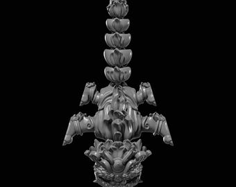 中国の獅子の3Dプリント用STLファイル