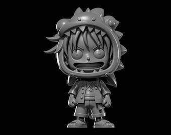 ワンピース ルフィ 3Dモデル – 麦わらの一味 STL (デジタルダウンロード)