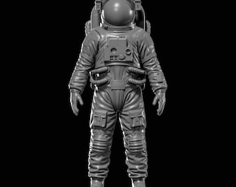 宇宙飛行士 3D モデル STL、精巧な宇宙飛行士ミニチュア、SF デスクトップ装飾 (デジタルダウンロード)