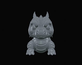 Articulated Dragon 3D Print Model, Flexi Fantasy Creature (Digital Download)