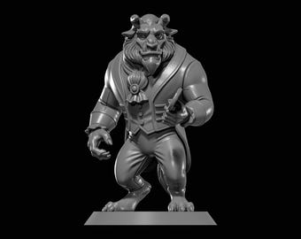 美女と野獣 STLファイル 3Dプリント