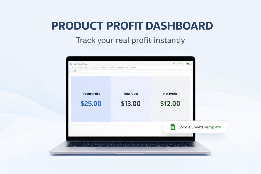 Google Sheets Budget, Product ROI Calculator (google Sheets Template ...