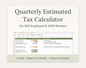 Quarterly Estimated Tax Calculator for Self-Employed and 1099 Workers