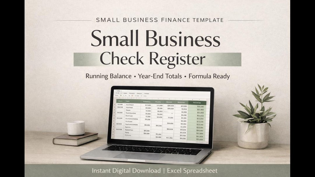 Small Business Check Register - Etsy