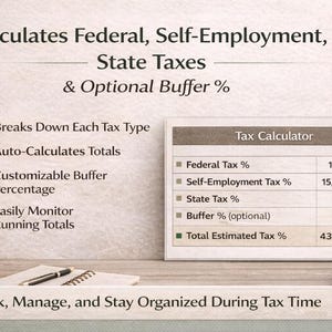 Tax Management System for Self-Employed (Excel) image 2