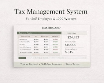 Tax Management System for Self-Employed (Excel)