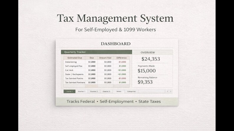 Tax Management System for Self-Employed (Excel) image 1
