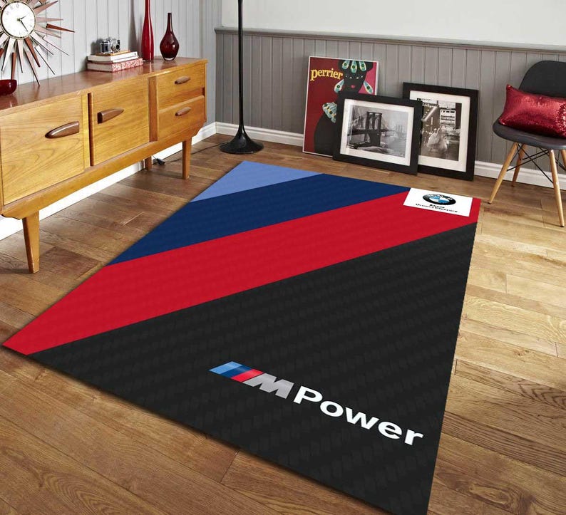 Bmw Logo Rug, BMW Rug, Car Rug, Bayerische Motoren Werke Rug, Car Logo ...