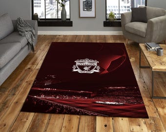 Liverpool Rug, Liverpool FC Rug, You'll Never Walk Alone Liverpool Rug, Liverpool Fan Decor, Football Team Rug, Football Rug, Supporter Rug