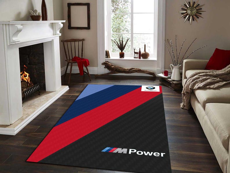 Bmw Logo Rug, BMW Rug, Car Rug, Bayerische Motoren Werke Rug, Car Logo ...