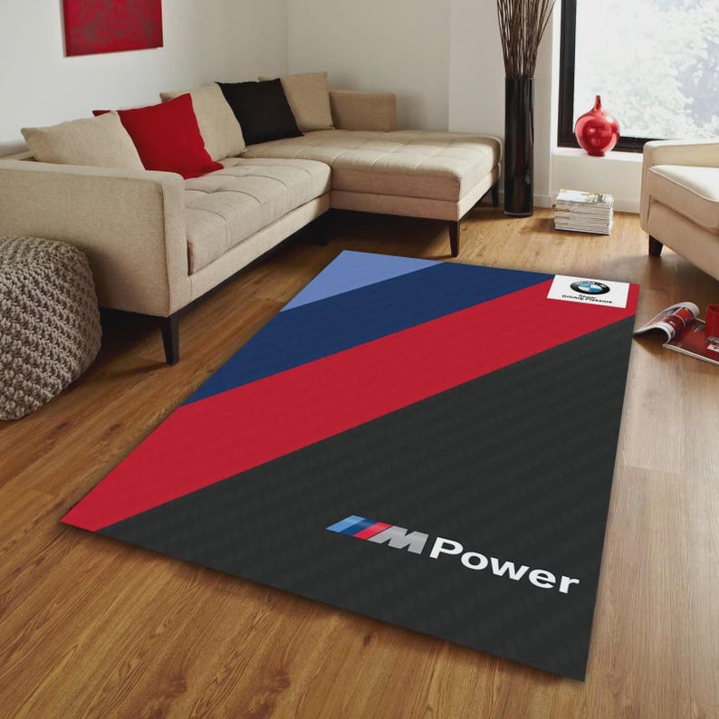 Bmw Logo Rug, BMW Rug, Car Rug, Bayerische Motoren Werke Rug, Car Logo ...