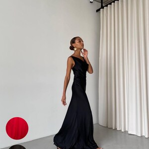 Black Cowl Neck Gown - Etsy