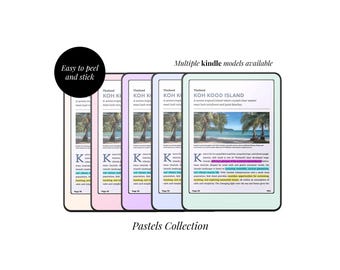 Adesivo per Kindle dai colori pastello / Cover in vinile per Kindle / Regalo per appassionati di libri / Accessorio per e-reader