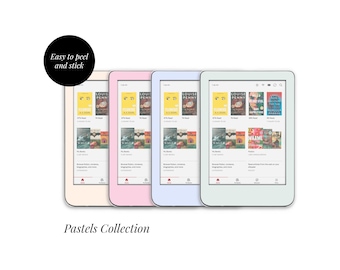 Pastellfarben Kobo Skin Aufkleber | Kobo Vinyl Hülle | Bücherwurm Geschenk | E-Reader Zubehör