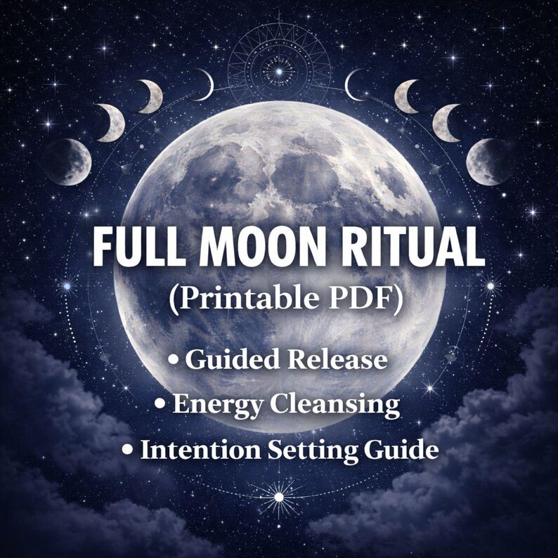 Full Moon Ritual (printable PDF) – Guided Release, Energy Cleansing ...
