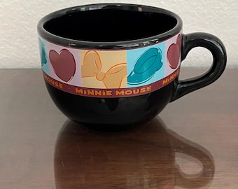Taza/taza de cerámica vintage para capuchino, latte o sopa de Minnie Mouse de Disney.