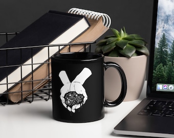 Black Coffee Mug : Holding the Universe Design