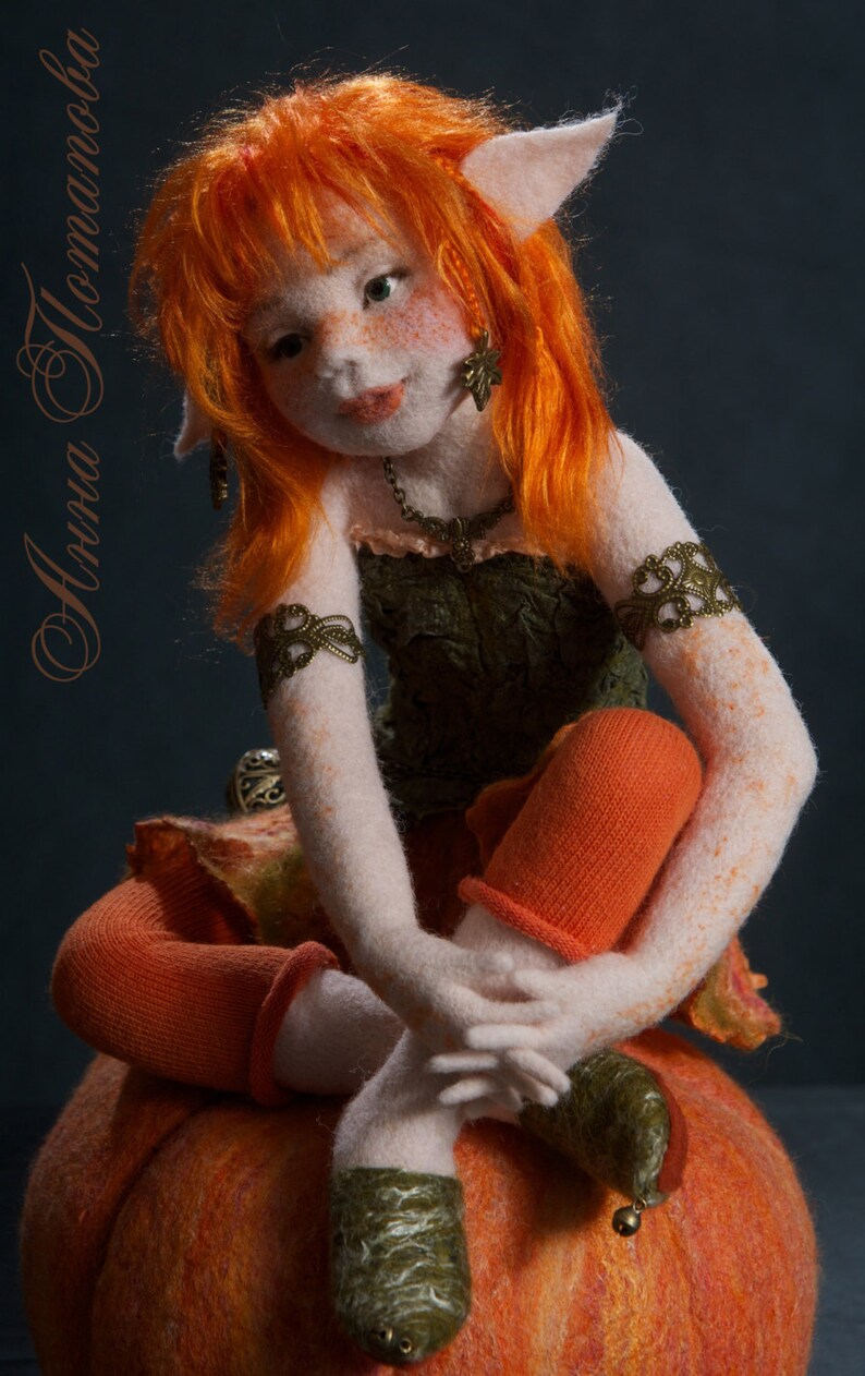 Needle felted doll Elf Anariel Art Doll Autor doll Etsy