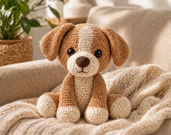 Amigurumi Crochet Dog Pattern – Beginner-Friendly Puppy Toy PDF Tutorial