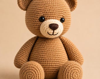 Crochet Teddy Bear Plush Toy Gift Pattern