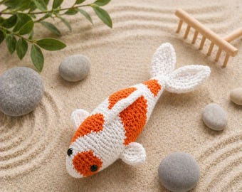 Koi Fish Crochet Pattern PDF: Amigurumi Plush Toy (Beginner DIY)