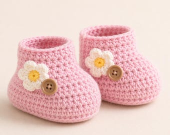 Crochet Baby Booties Pattern, Soft Newborn Shoes, Beginner Friendly (PDF Download)