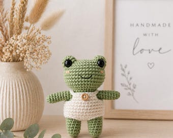 Crochet Frog Amigurumi Pattern, Beginner Friendly PDF Toy, DIY Plush Frog