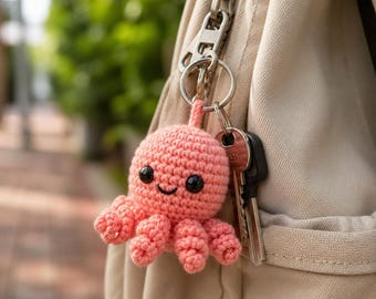 Octopus Crochet Pattern PDF: Beginner Amigurumi Keychain (Instant Download)