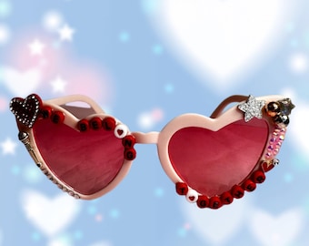 Gafas de sol personalizadas con forma de corazón de Harry Styles. Accesorios para gafas de sol We Belong Together.