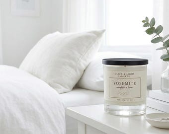 Vela Yosemite / Mandarina y limón / Vela de soja artesanal de 255 g / Aroma cítrico fresco y brillante